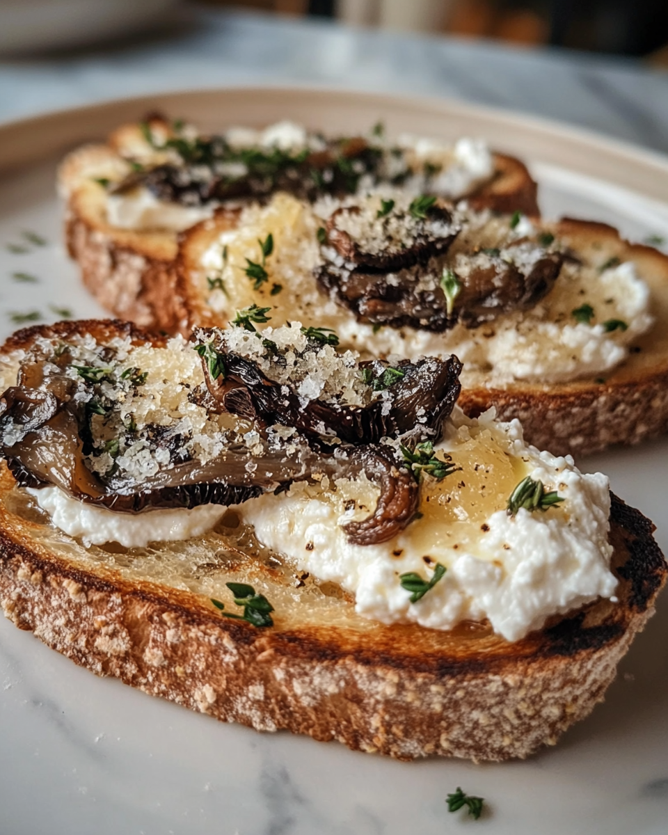 Savory Morel Mushroom Tartine Crispy Toast Perfection